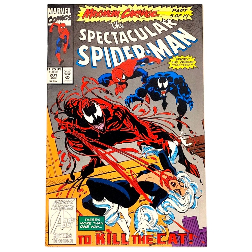 SPECTACULAR SPIDER-MAN #201 (1993) / NM / MAXIMUM CARNAGE / VENOM / BLACK CAT
